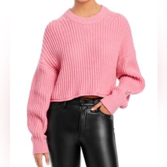 A.L.C. Lianne Sweater Pink Lady -
Ribbed Women's Sweater - Picture 2 of 11